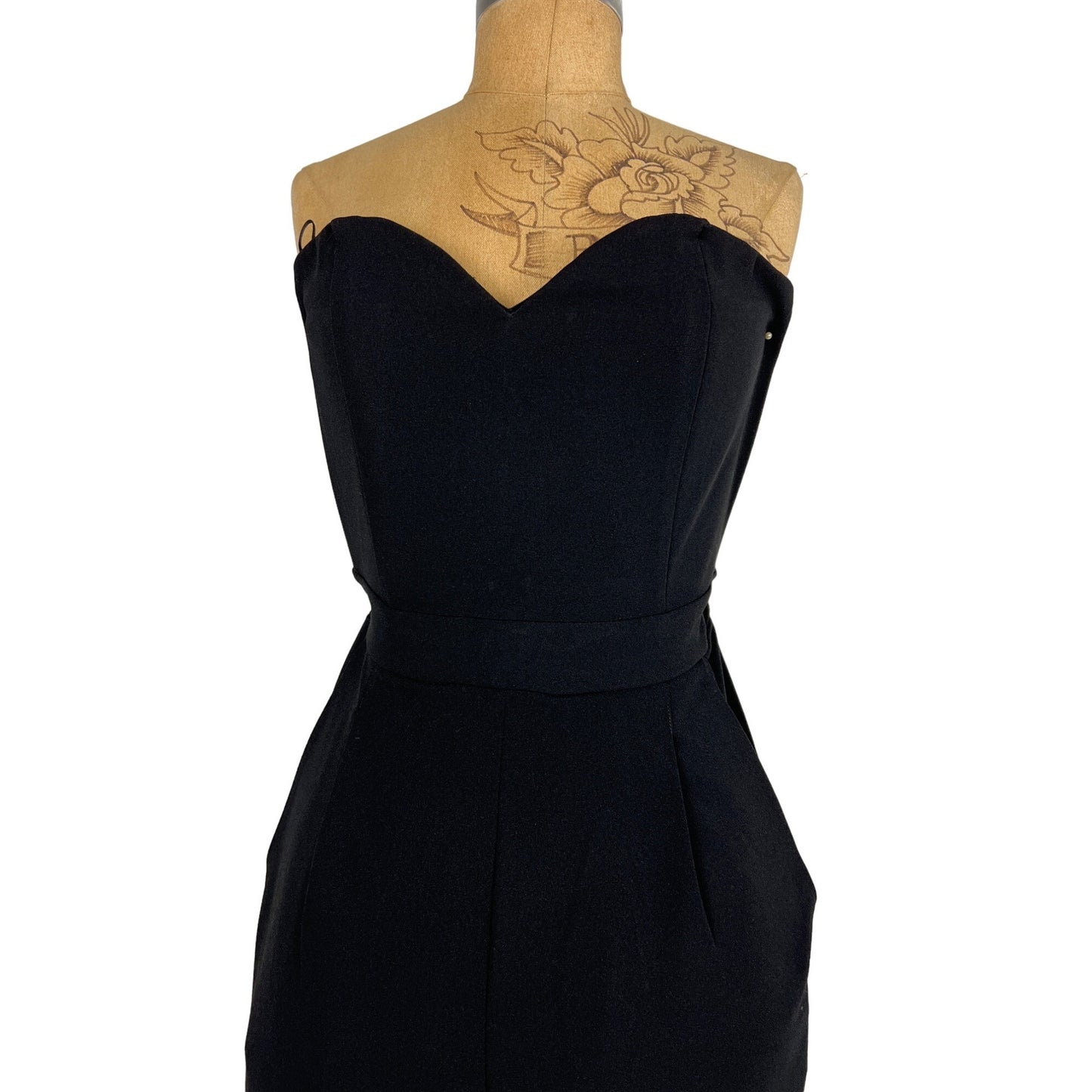 Express Jumpsuit Strapless Black Evening Jumper