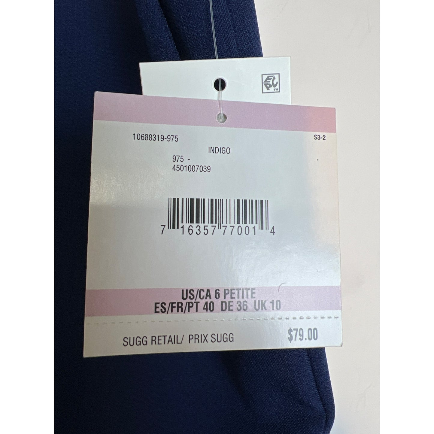 Kasper Womens Petite Two-Button Indigo Blazer Trousers Pants Suit Set Size 6P
