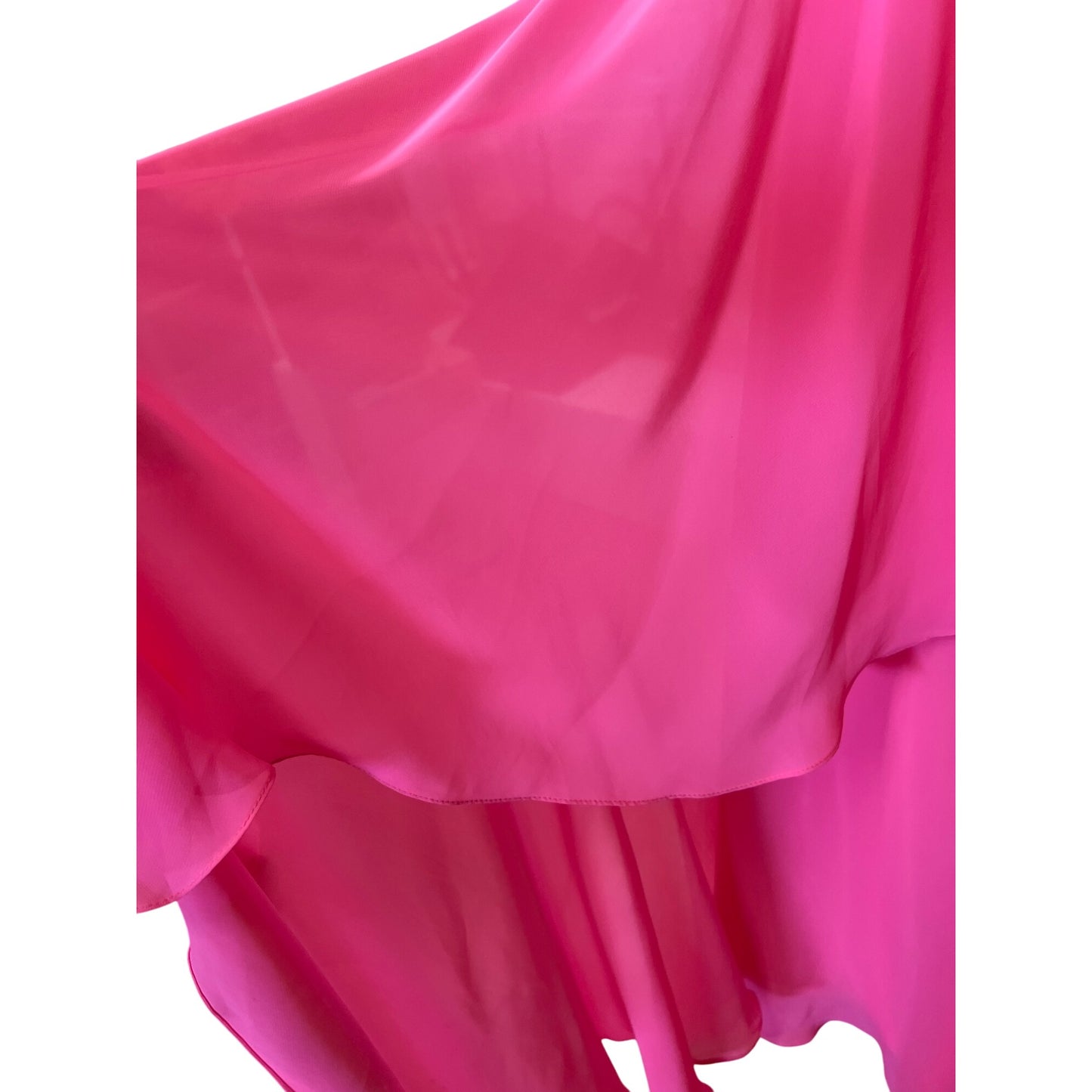 Vintage The Cool Collection Strapless Pink Dress Ruched Big Sparkling Rhinestone Embellishments Flowy Long Skirt Elegant Formal Homecoming