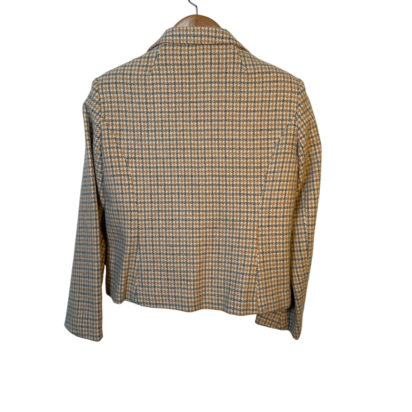 Classic Vintage Lanz Original Tweed Jacket - Beige Gray Houndstooth - Size 2/4 - Women's Fashion - Business/Casual Fashion - Everyday Blazer