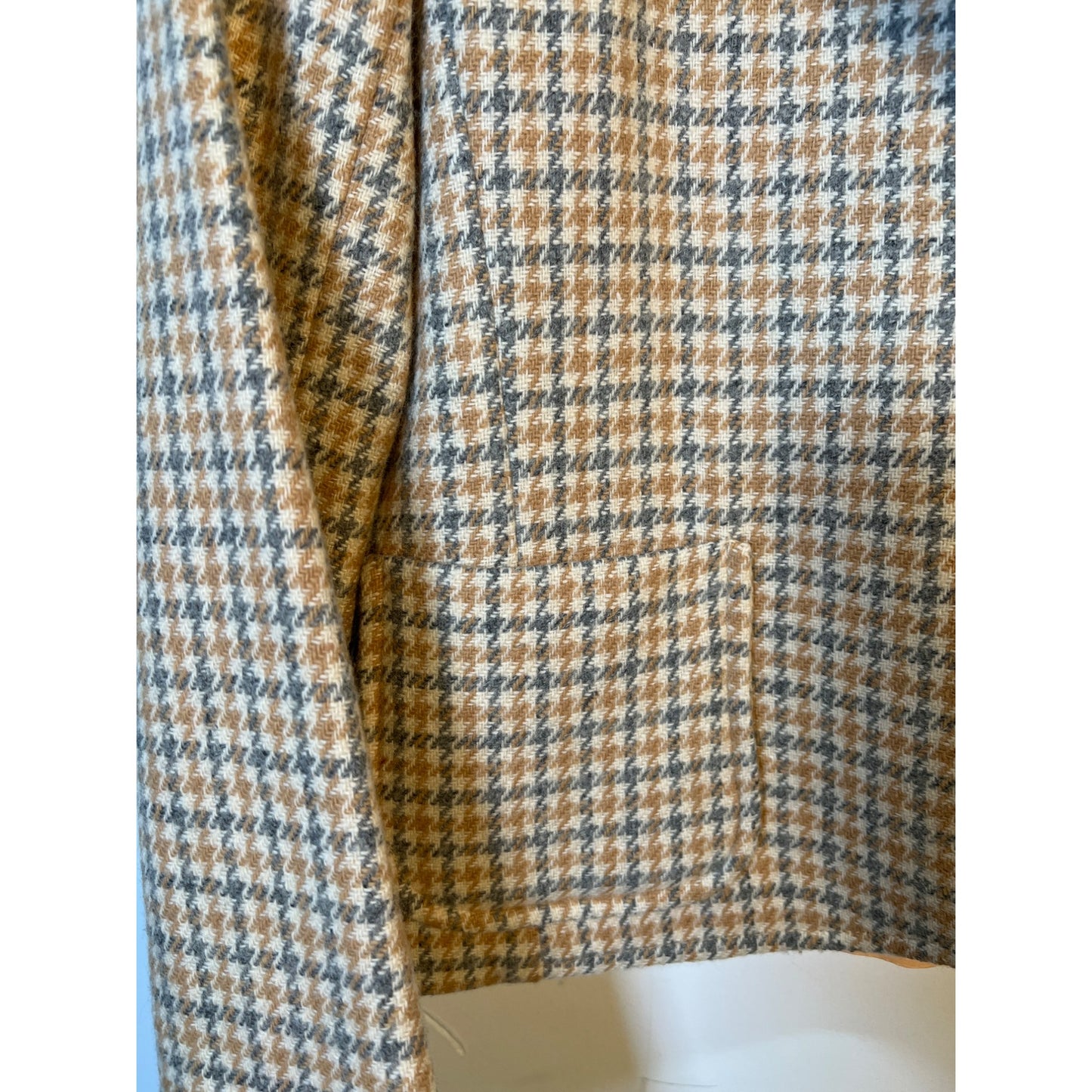 Classic Vintage Lanz Original Tweed Jacket - Beige Gray Houndstooth - Size 2/4 - Women's Fashion - Business/Casual Fashion - Everyday Blazer