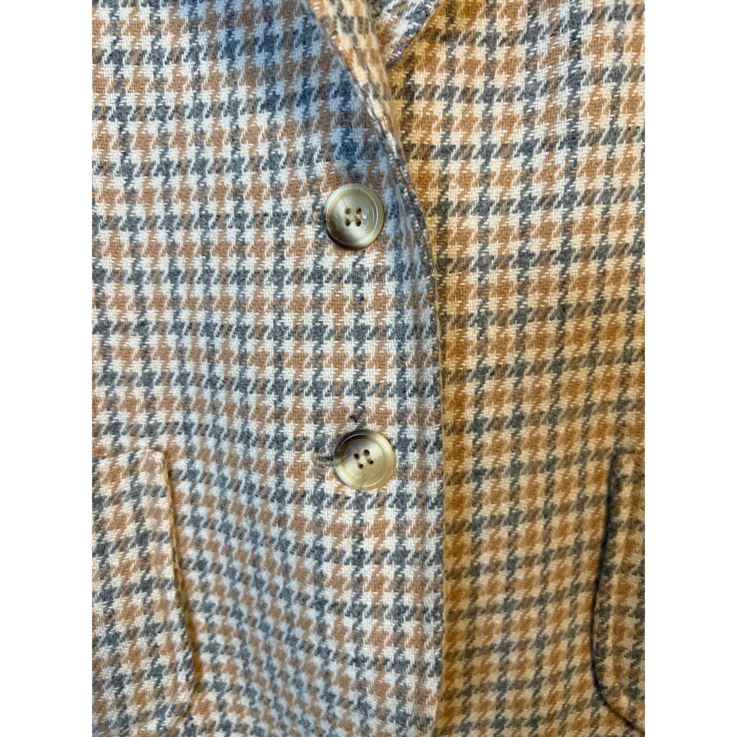 Classic Vintage Lanz Original Tweed Jacket - Beige Gray Houndstooth - Size 2/4 - Women's Fashion - Business/Casual Fashion - Everyday Blazer