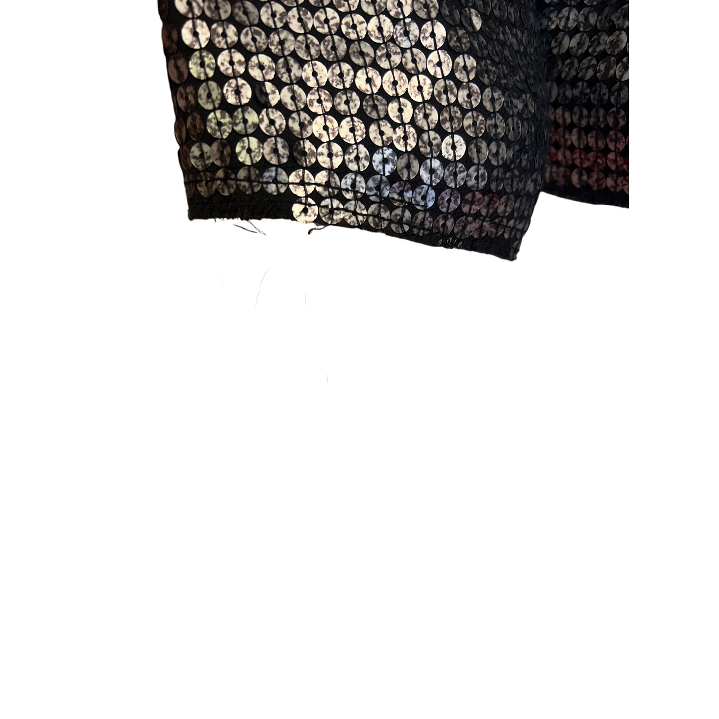 Express Sequin Long Sleeve Jacket Black & Silver Polyester/Spandex M