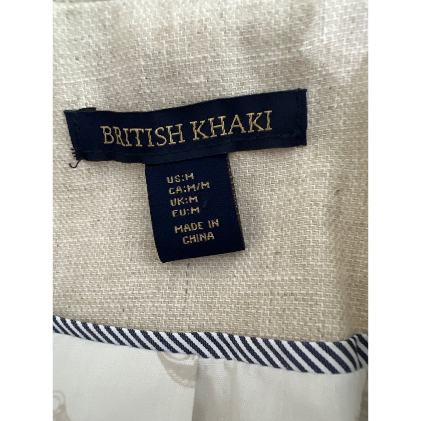British Khaki Authentic Vintage Women's M Creme Blazer