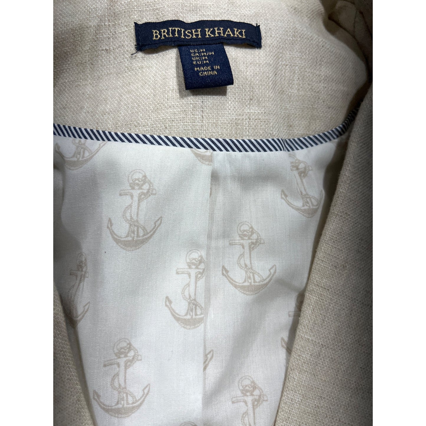 British Khaki Authentic Vintage Women's M Creme Blazer