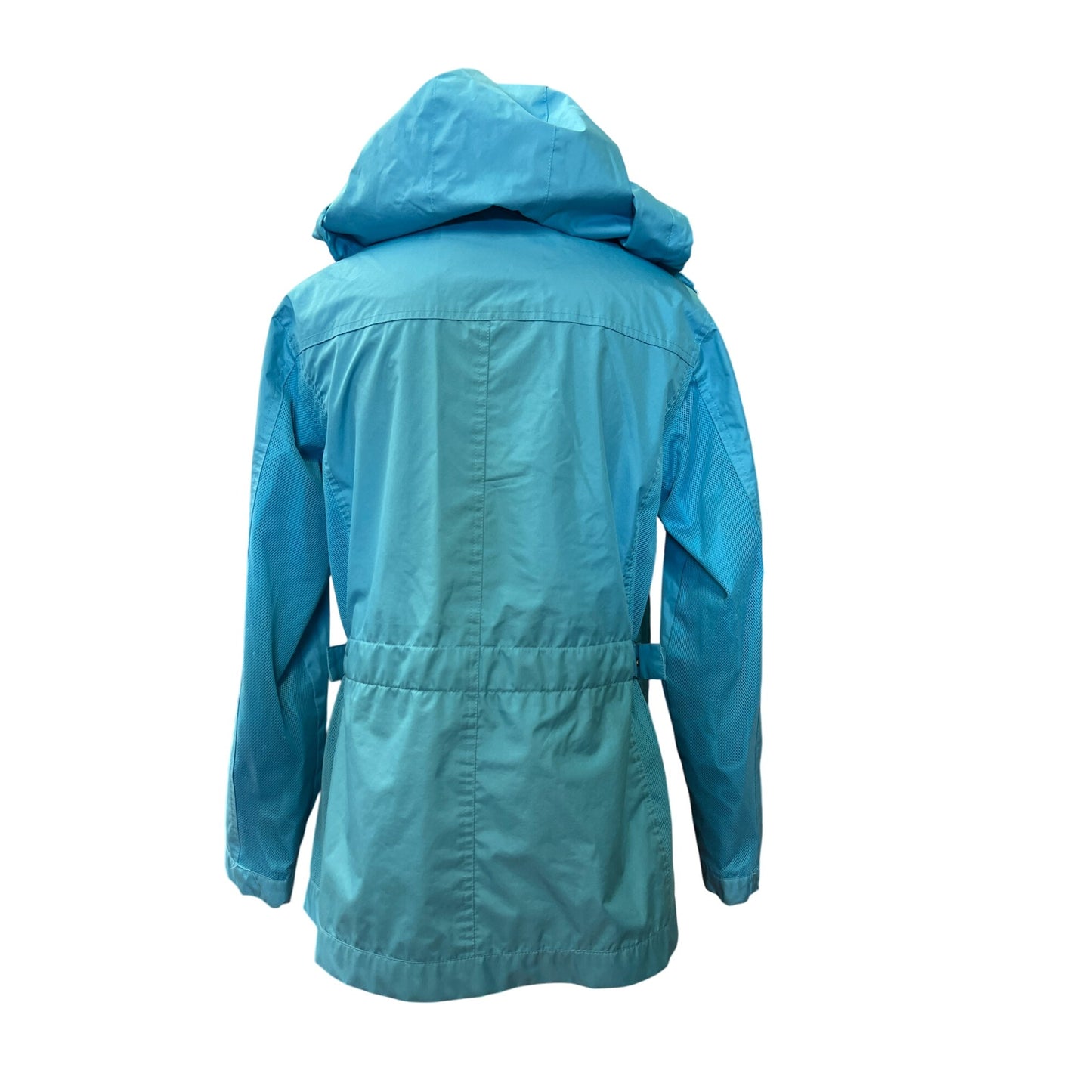 Vintage Totes Aqua Blue Jacket Lightweight Raincoat Jacket Rain Coat Hoodie Outerwear