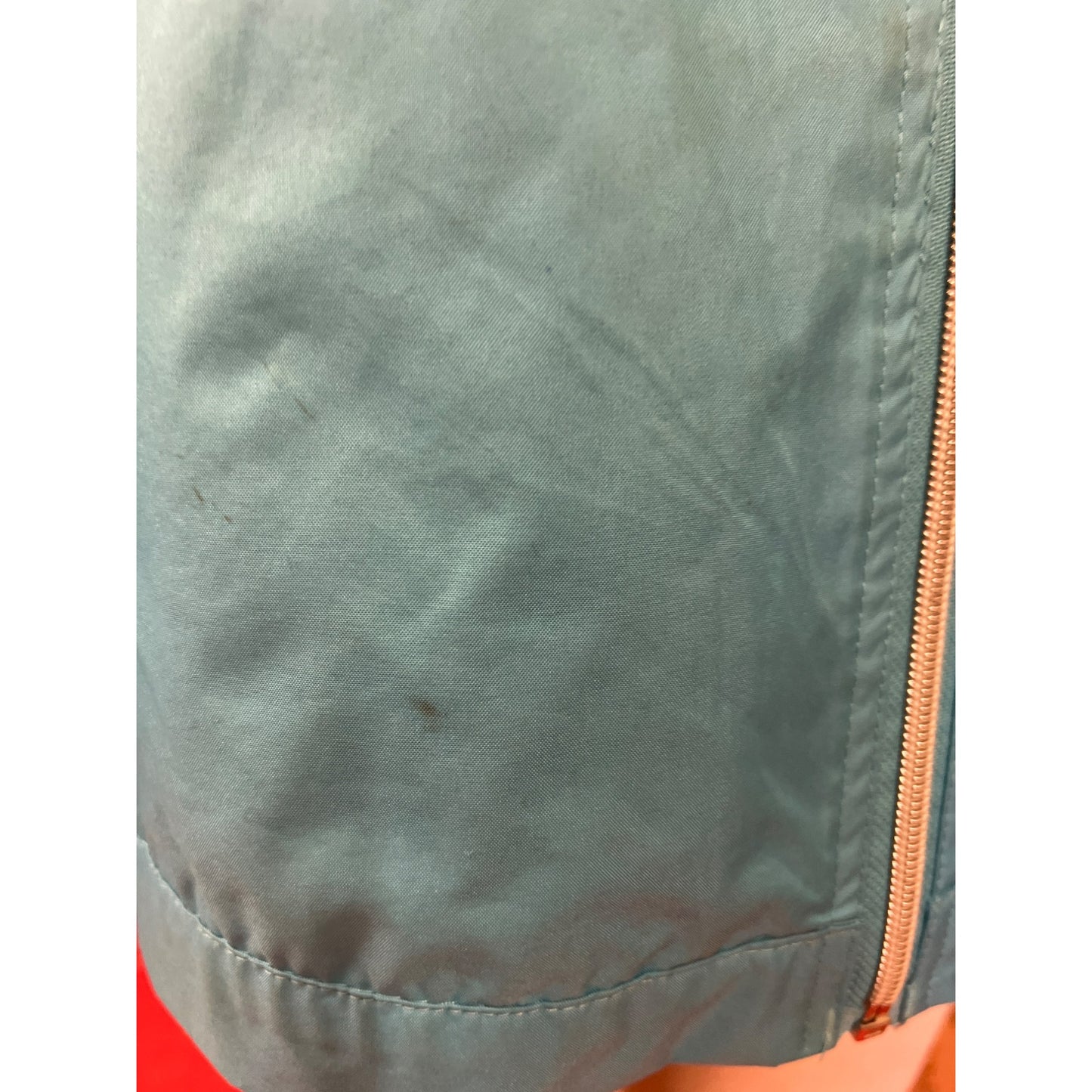 Vintage Totes Aqua Blue Jacket Lightweight Raincoat Jacket Rain Coat Hoodie Outerwear
