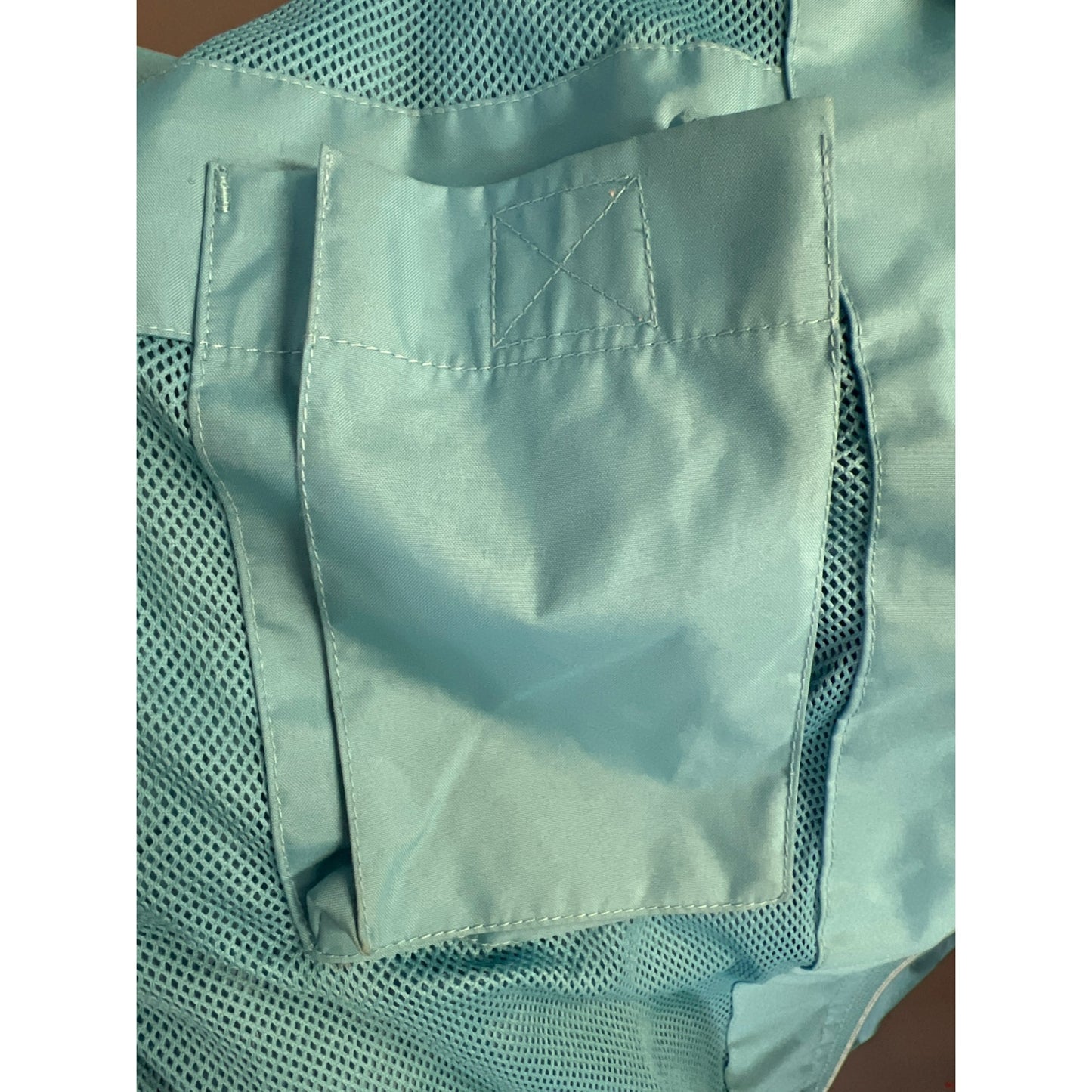 Vintage Totes Aqua Blue Jacket Lightweight Raincoat Jacket Rain Coat Hoodie Outerwear