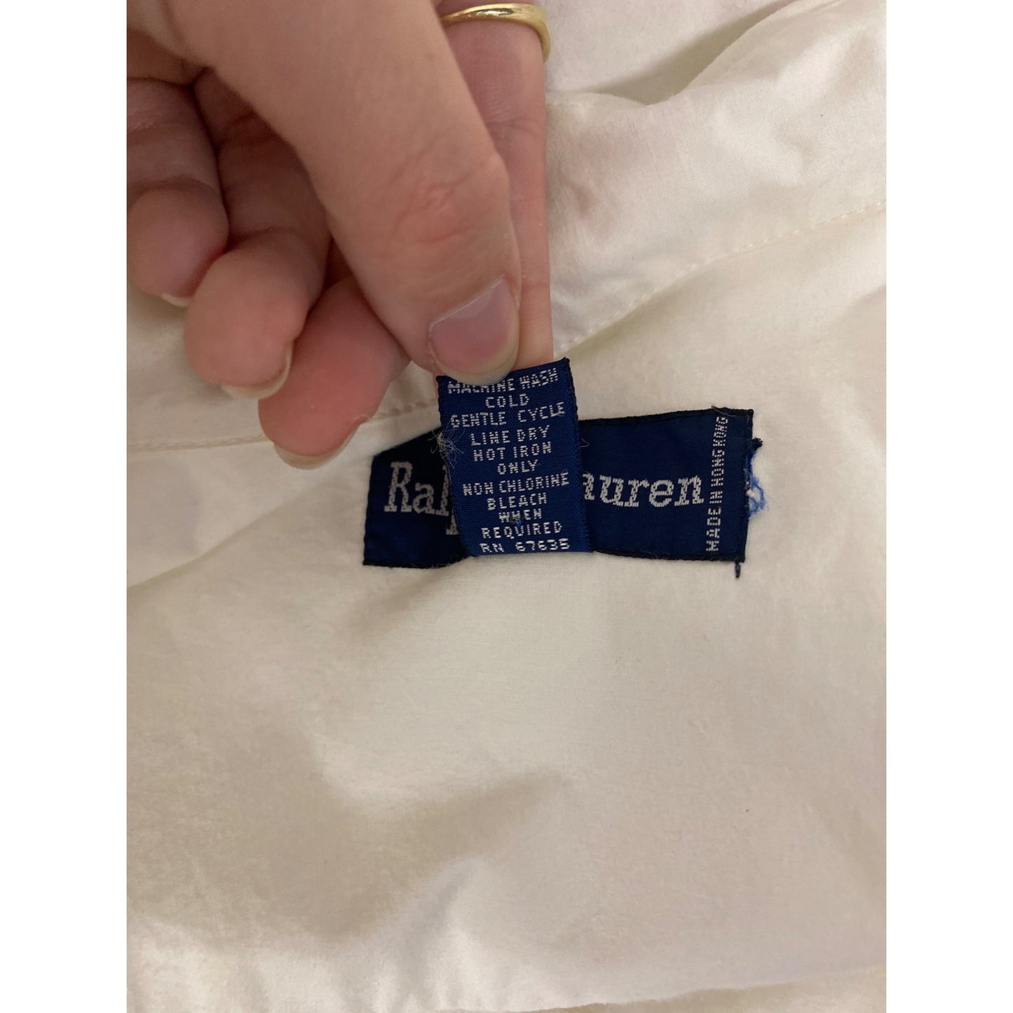 Ralph Lauren White Long-Sleeve Shirt Dress Button-Down A-Line