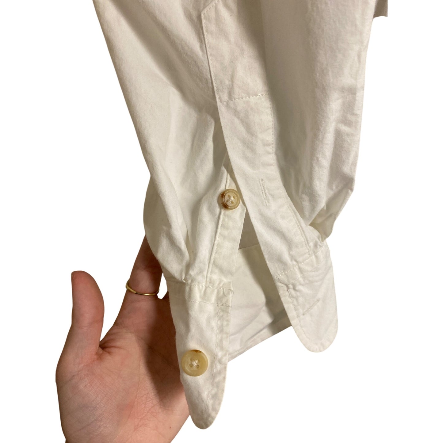 Ralph Lauren White Long-Sleeve Shirt Dress Button-Down A-Line