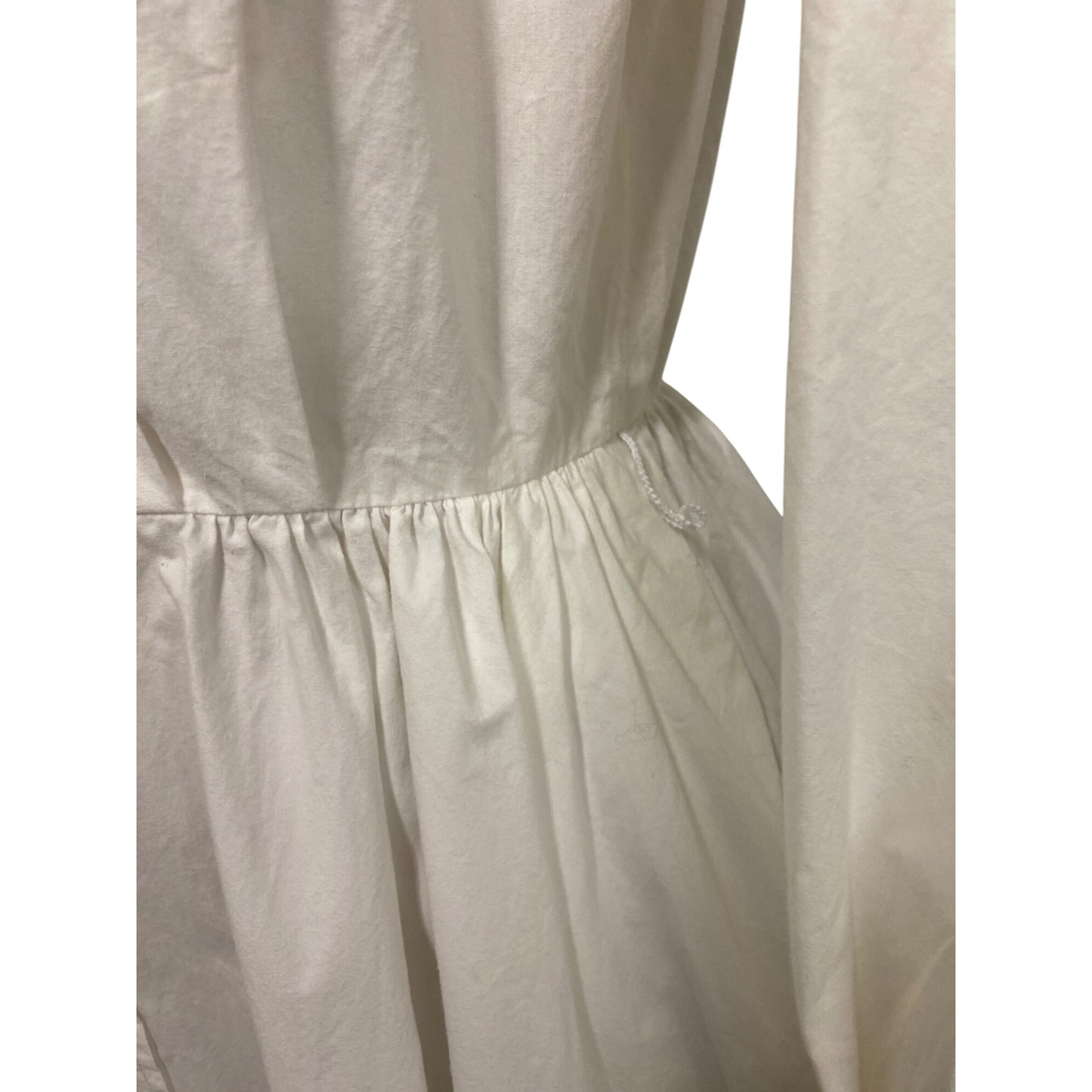 Ralph Lauren White Long-Sleeve Shirt Dress Button-Down A-Line