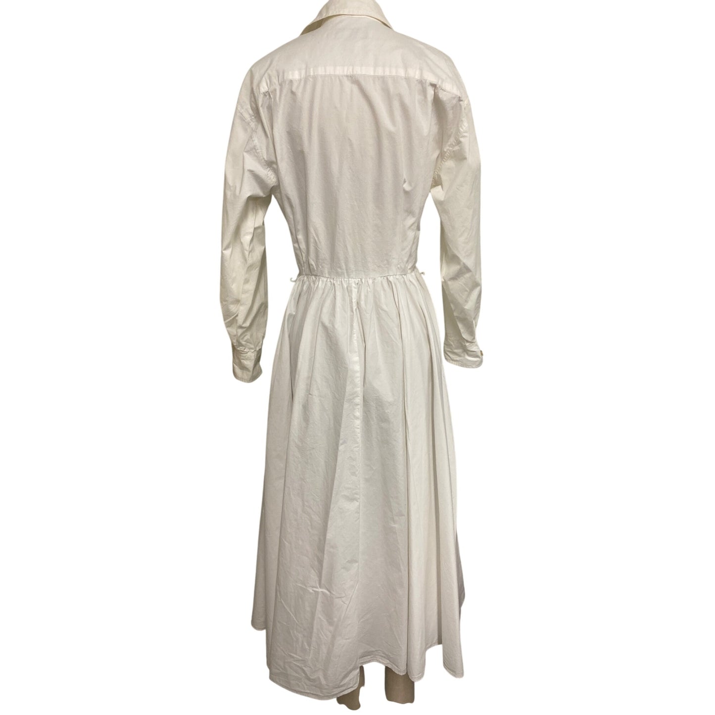 Ralph Lauren White Long-Sleeve Shirt Dress Button-Down A-Line