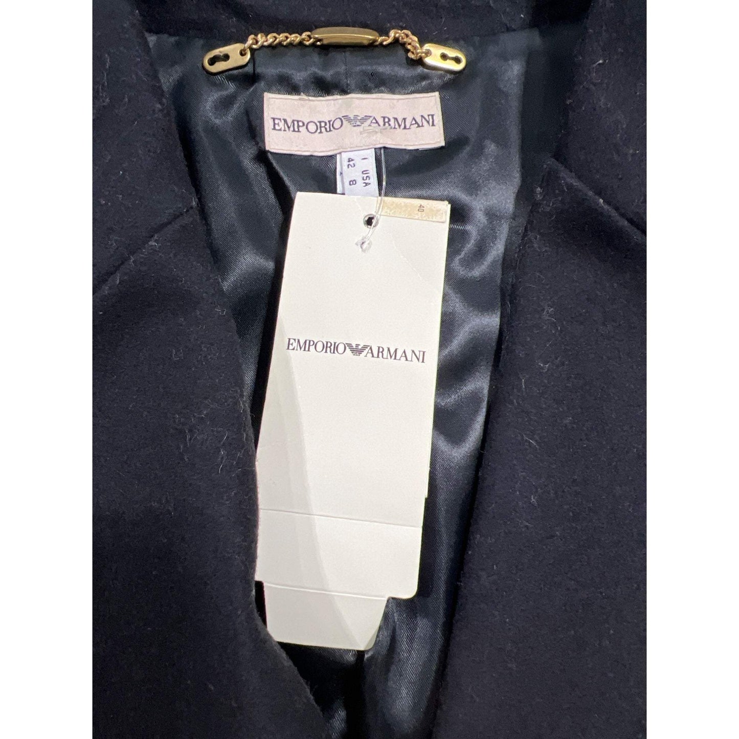 Emporio Armani Authentic Vintage Women's 8 Black Tuxedo Jacket