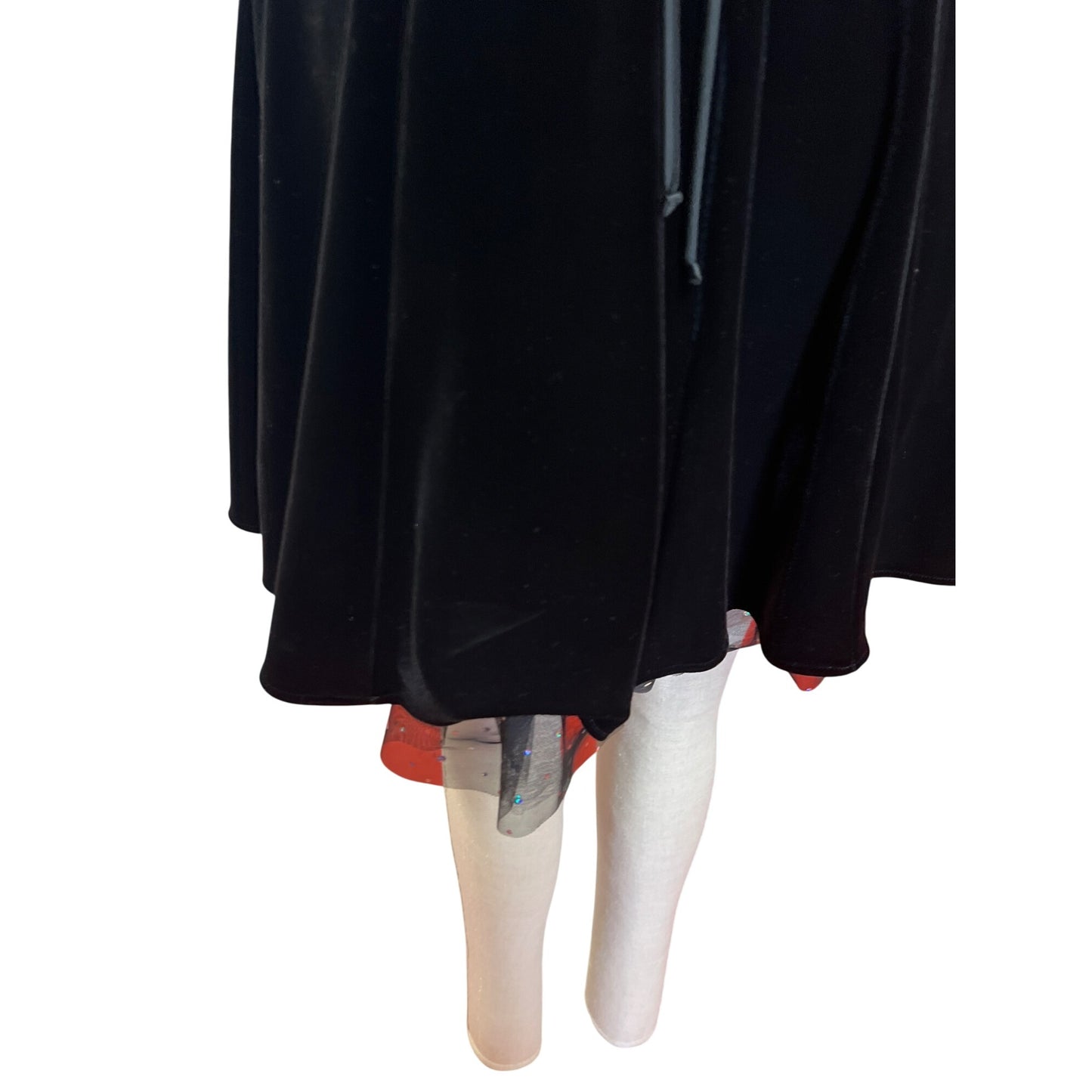 Vintage Blondie Nites by Linda Bernell Black Velvet Spaghetti Strap Dress Sparkling Top Short Prom LBD Homecoming Dress