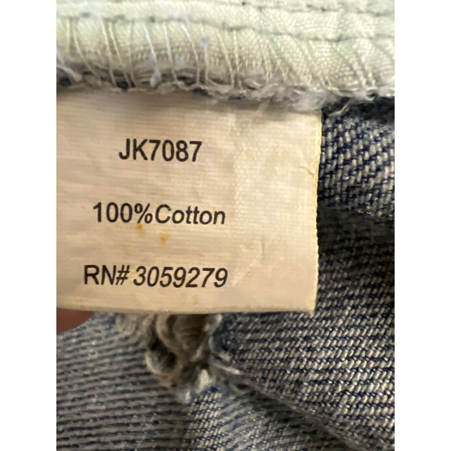 Thread & Supply Distressed Denim Jacket M 100% Cotton Blue