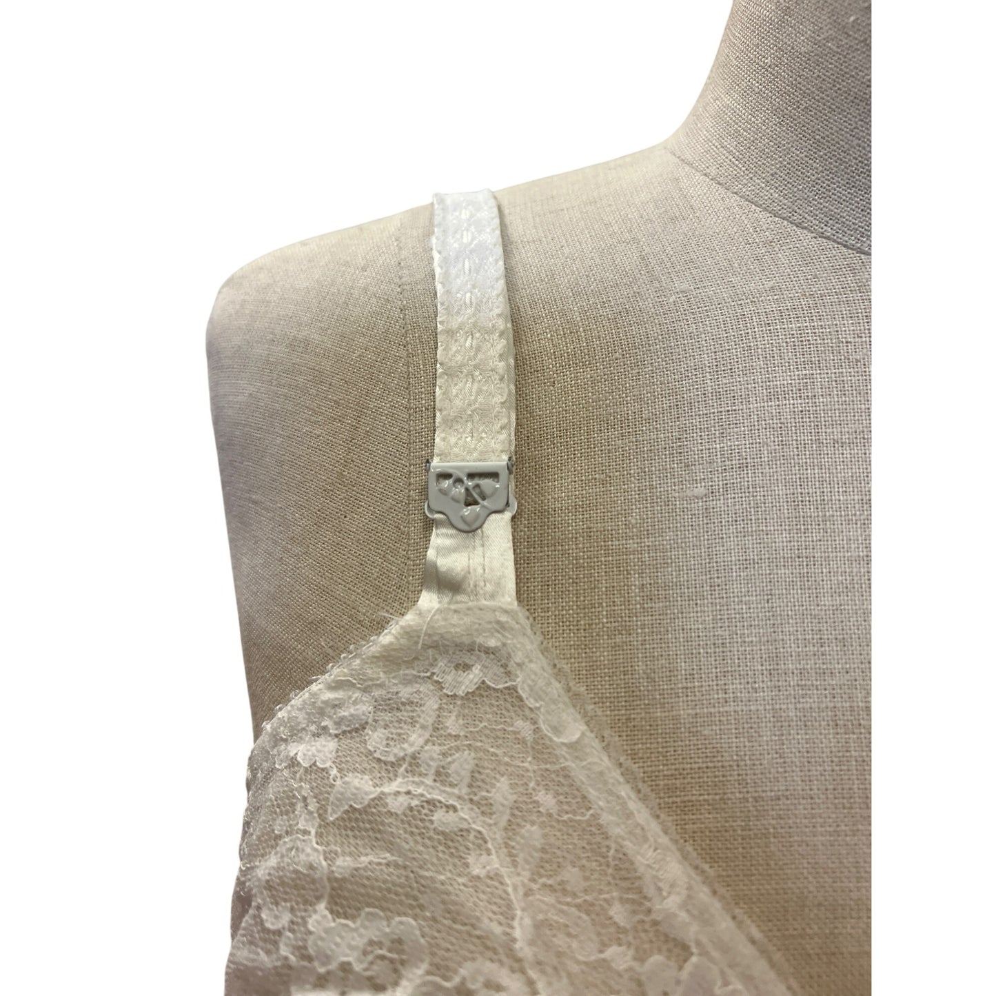 Vintage Lingerie Union Made Fantasia Original Lilyette White Lace Bustier Corset Top Bra