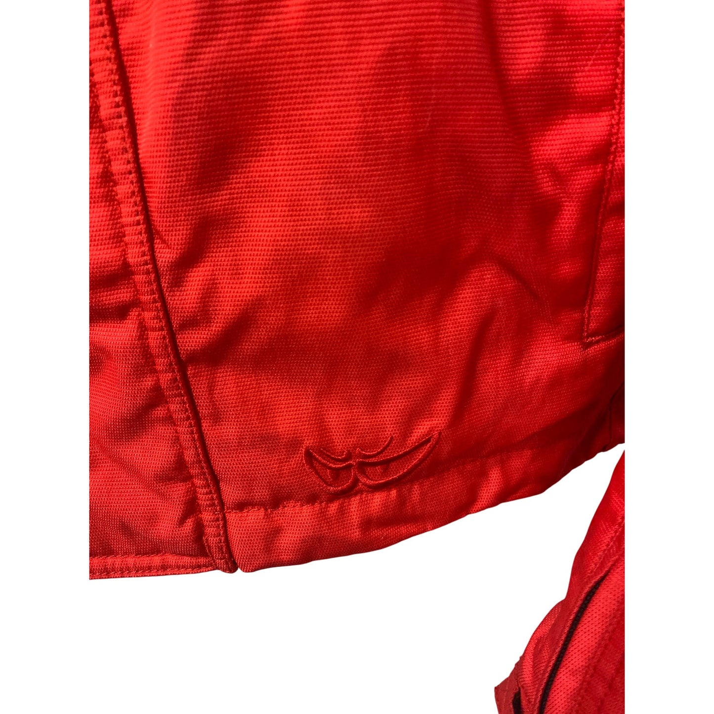 MotoGP Red Jacket With Zipper & Button Front Closure Unisex Large Polyester Bike Racing Style