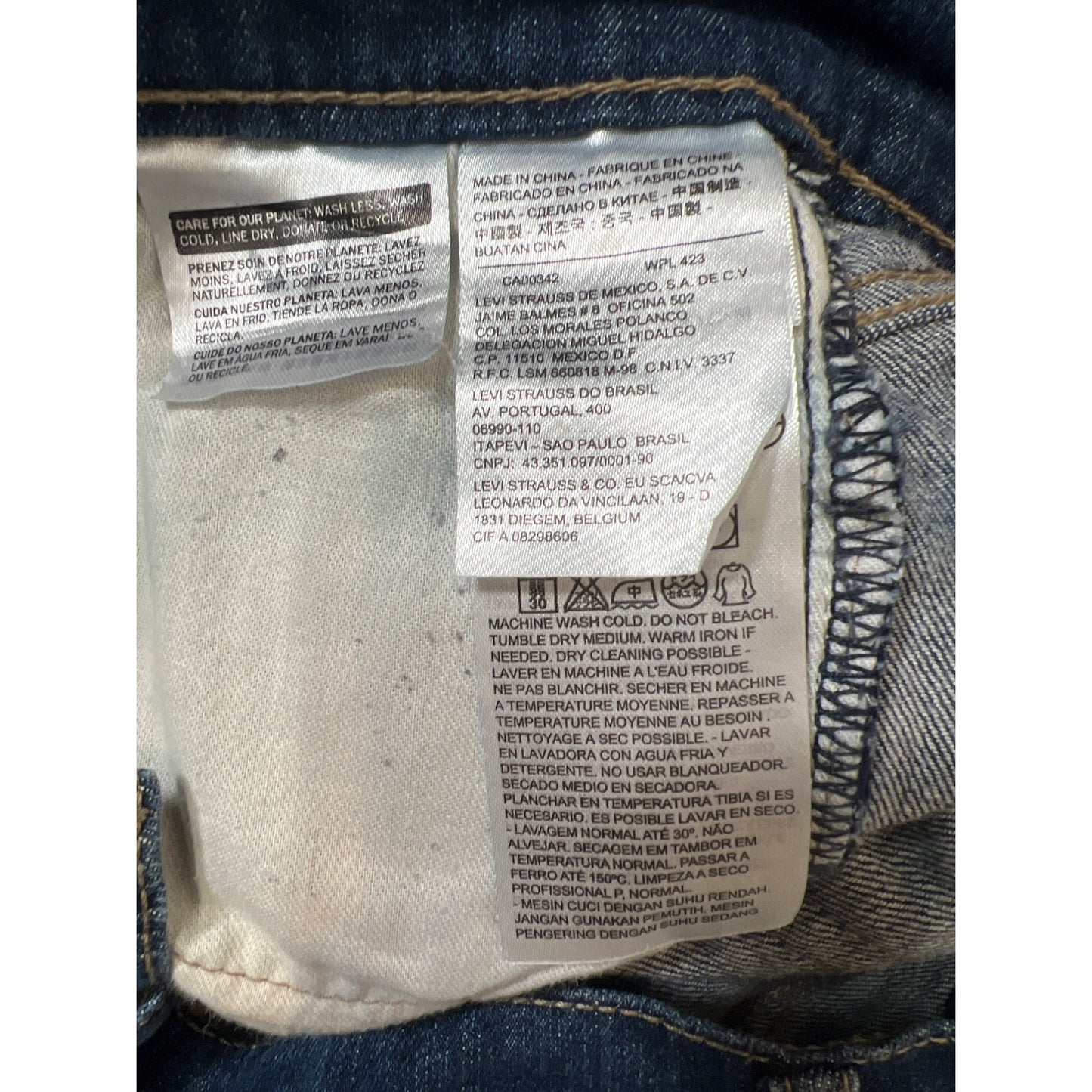 Levi Strauss & Co. Original Riveted 510 28x30 Jeans Denim Pant