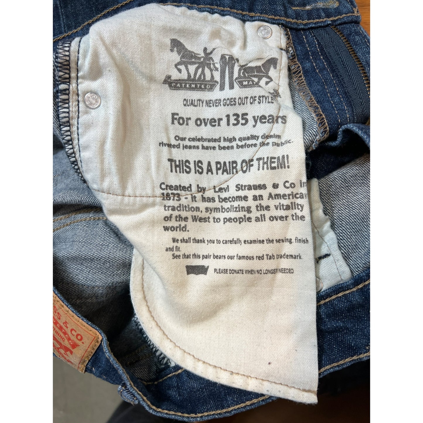 Levi Strauss & Co. Original Riveted 510 28x30 Jeans Denim Pant
