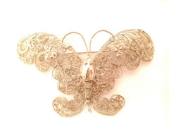 Figural Vintage Jewelry Whimsical Butterfly Bug Pin Brooch Sterling Silver