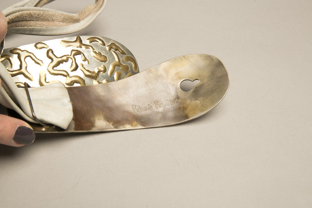 Bonnie Boynton Buckle Leather Belt Artist Signed Vintage Accessory