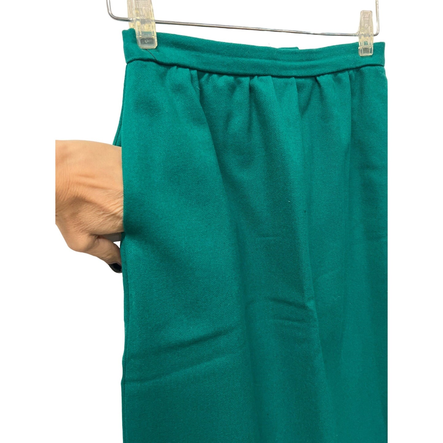 Vintage Andre Barreau New York Green Suit Two-piece Set Skirt Blazer Jacket