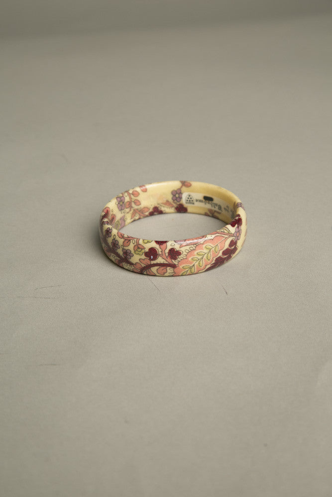 Brandt Design Valdrome Floral Bangle Bracelet Vintage Jewelry