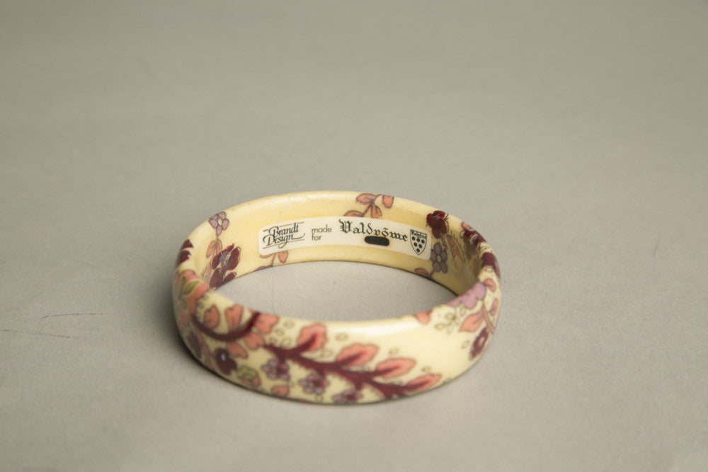 Brandt Design Valdrome Floral Bangle Bracelet Vintage Jewelry