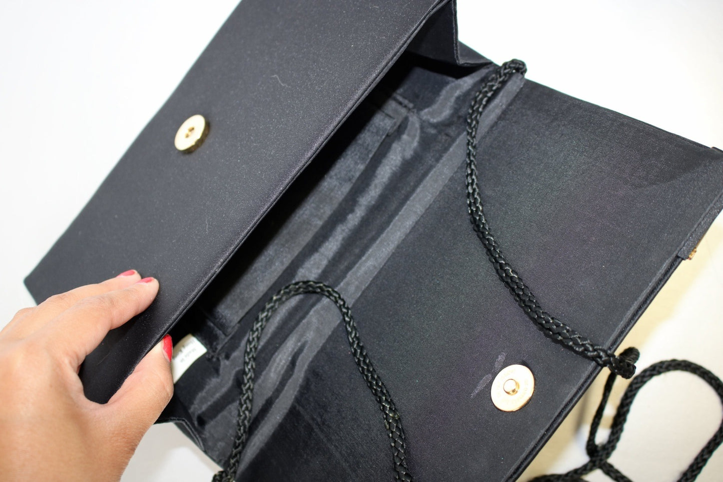 Art Deco Envelope Evening Bag Black Clutch Vintage Accessories