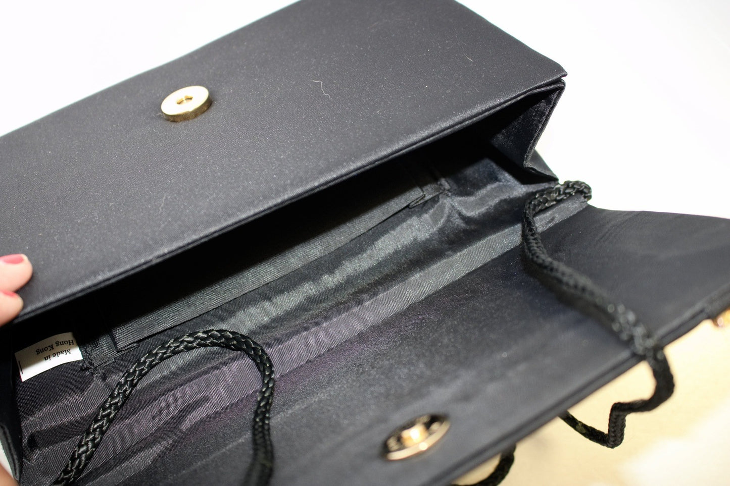 Art Deco Envelope Evening Bag Black Clutch Vintage Accessories
