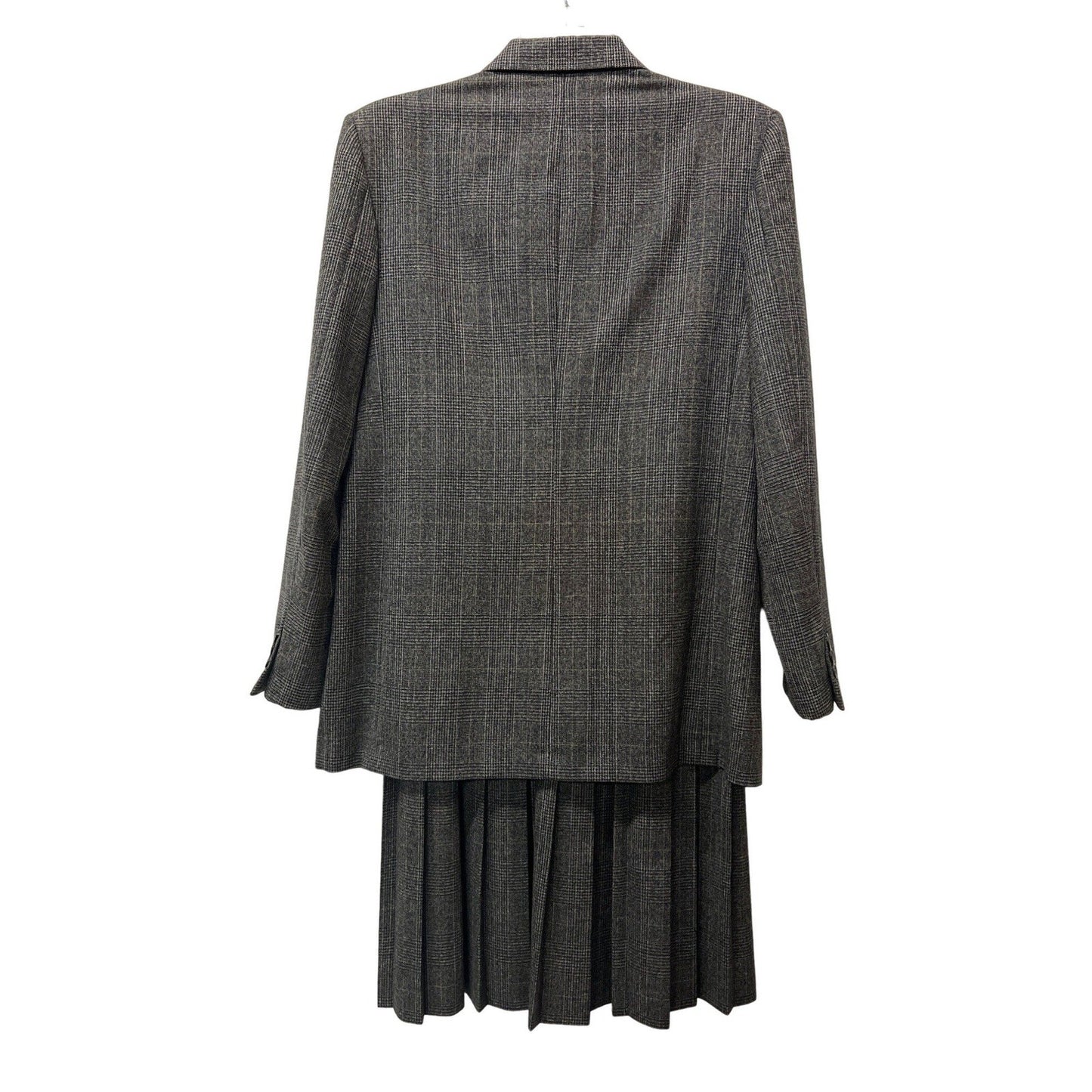 Vintage Huntington Two-piece set Suit Pleated Skirt Oversized Blazer Jacket