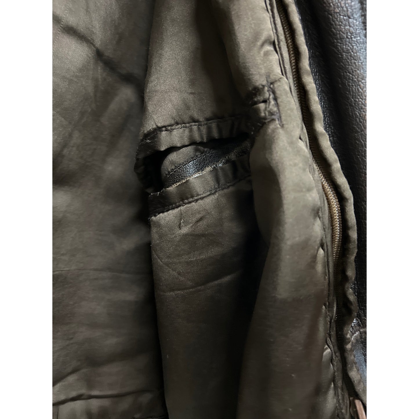 Vintage Leather King Motorcycle Jacket Brown Leather Bomber Biker Coat XL