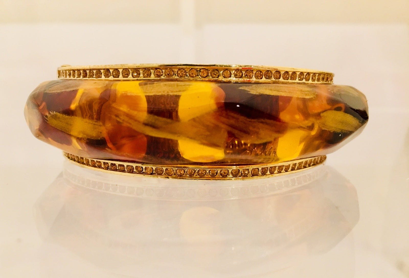Lou Lou De La Falaise Hinged Bangle Bracelet Vintage Jewelry