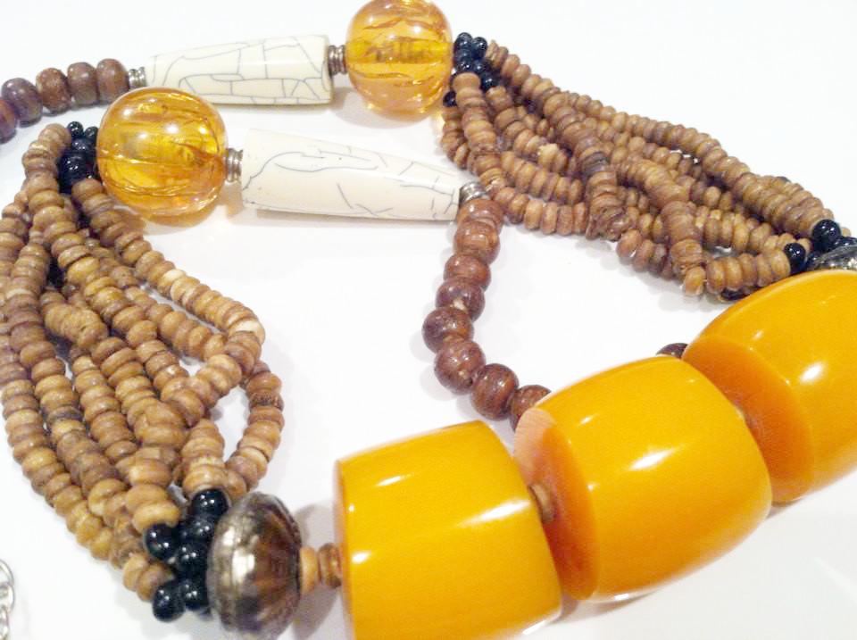 Fantastic Plastic Necklace Unique Handmade Vintage Jewelry