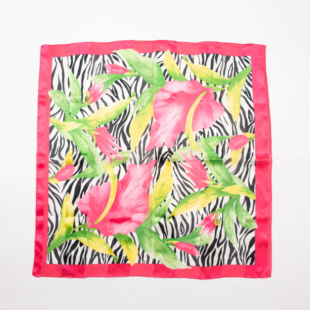 Wild Animals Metallic Scarf Vintage Accessories Made in Italy