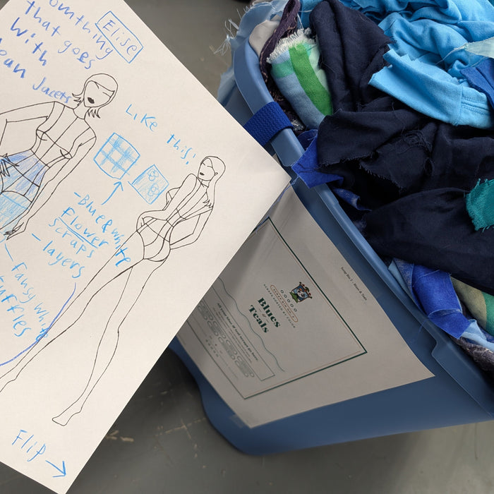 The Bin Labeled "Blues and Teals"