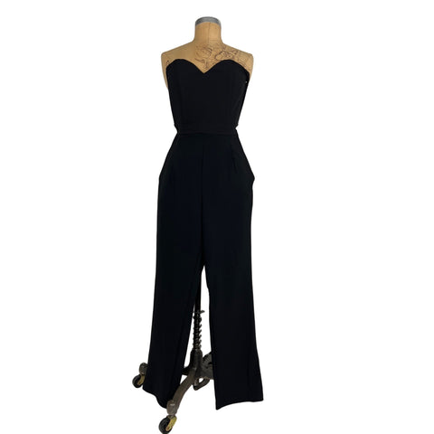 Express Jumpsuit Strapless Black Evening Jumper