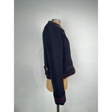 Marc Jacobs Authentic Vintage Wool Jacket Women's Navy and Red Trim Buttoned Blazer Top Nordstrom