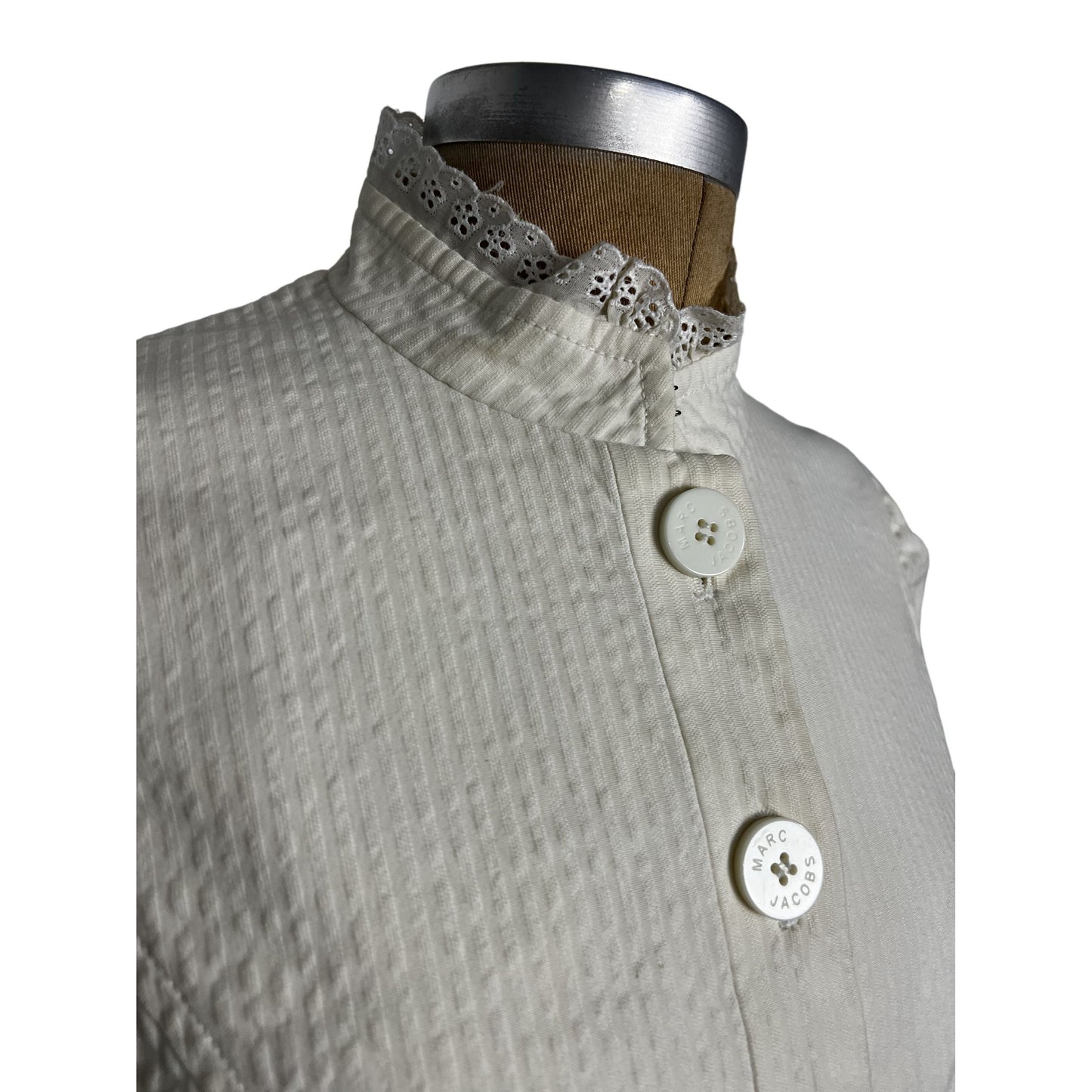 Marc Jacobs Women's Authentic Vintage White Blazer Top Jacket