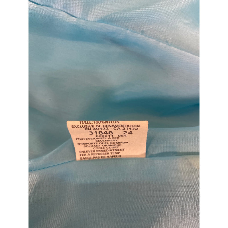 Jessica McClintock Gunne Sax Lace Overlay Dress Size 5/6 Black & Aqua Prom Cocktail Party