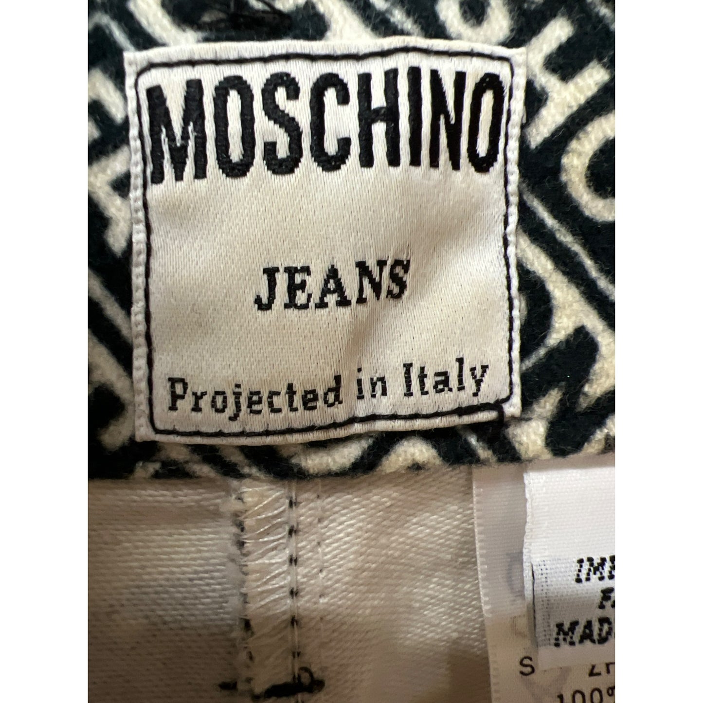 Vintage Moschino Floral Patchwork Pant Trousers Logo Design Pants