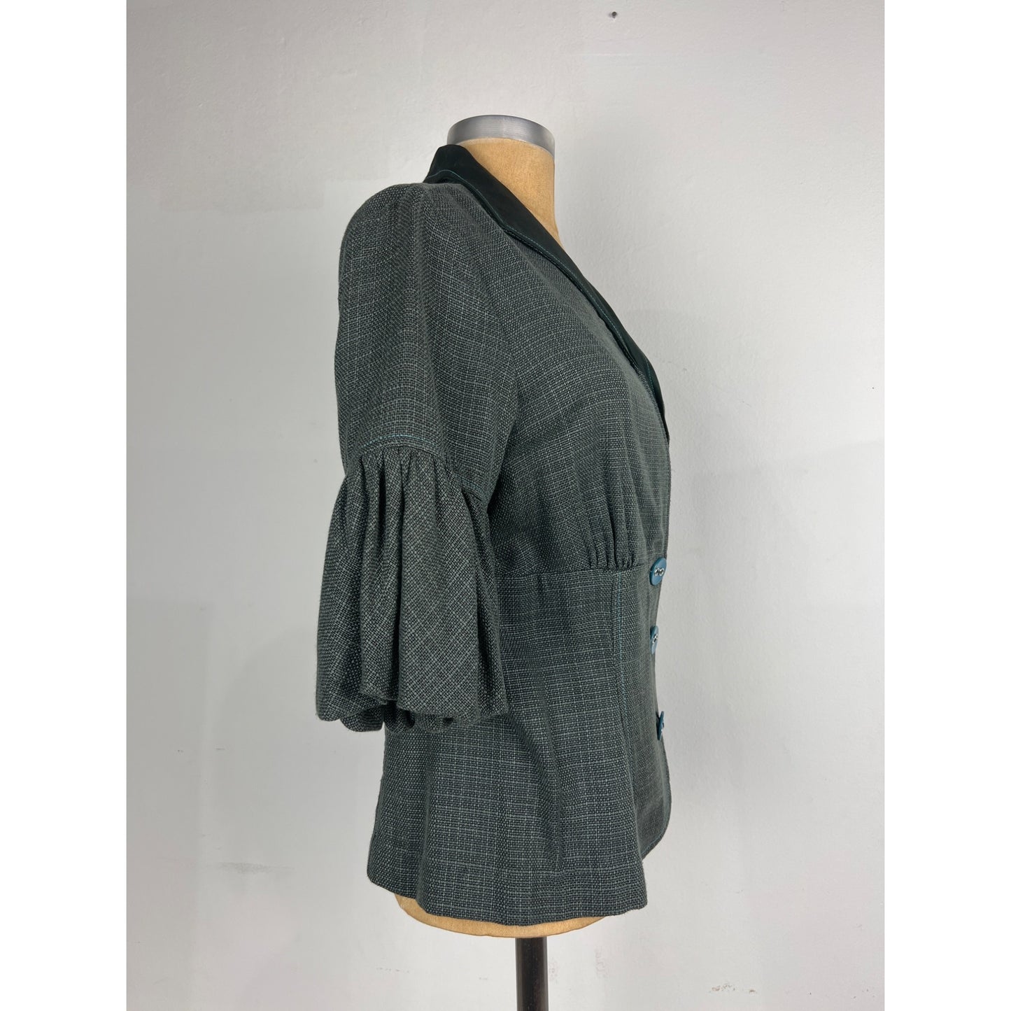 Samantha Treacy Green Blazer Jacket Authentic Vintage