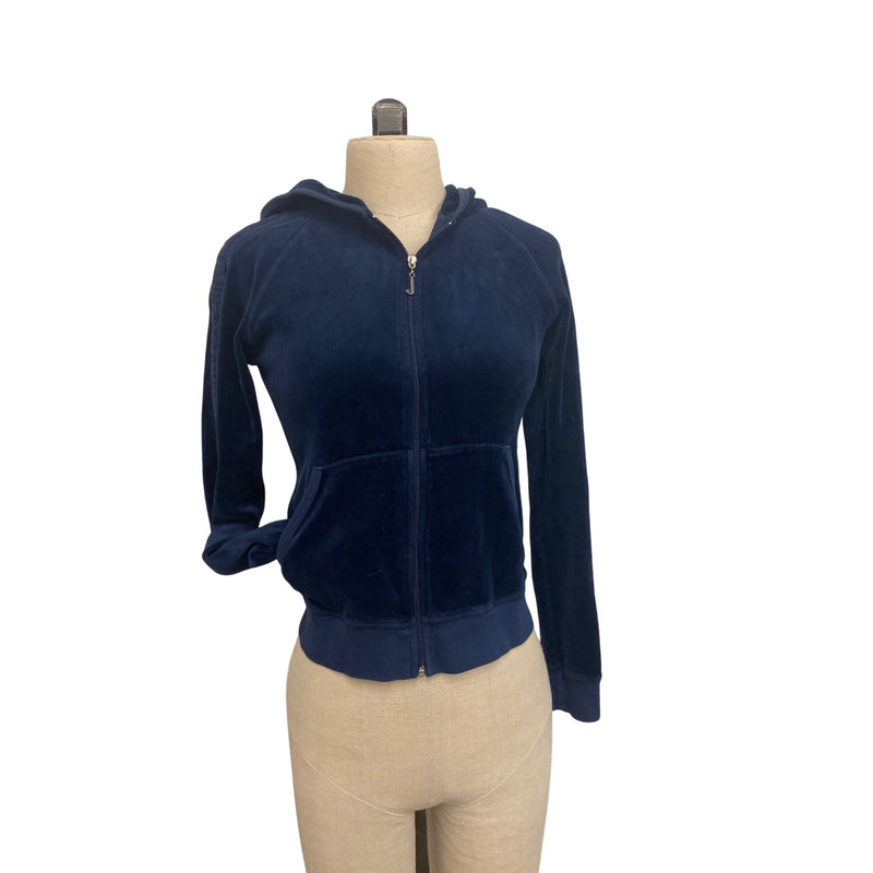 Vintage Juicy Couture Womens Velour Zip-Up Hoodie Jacket M