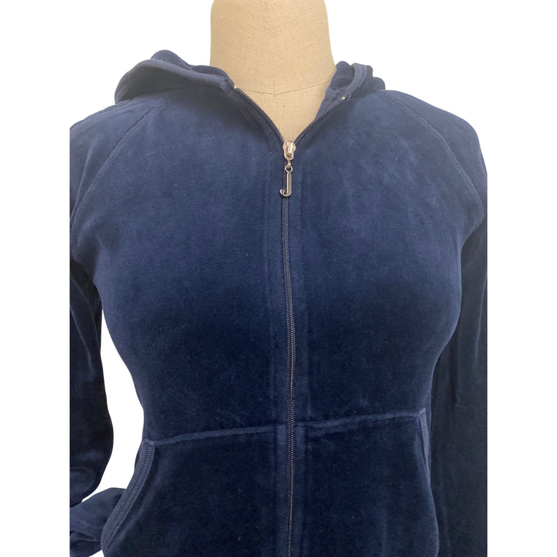 Vintage Juicy Couture Womens Velour Zip-Up Hoodie Jacket M