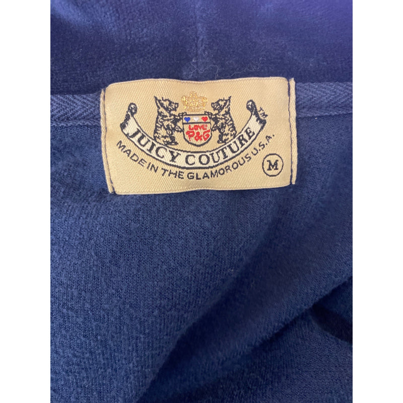 Vintage Juicy Couture Womens Velour Zip-Up Hoodie Jacket M