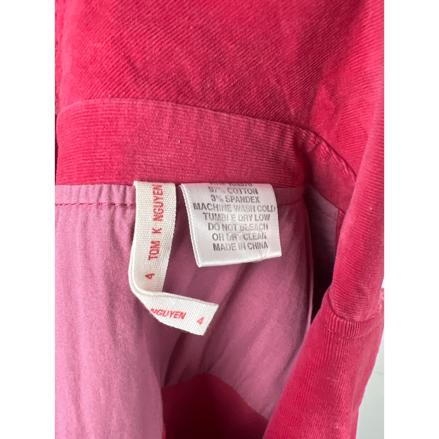 Tom K Nguyen Dusty Pink Red Rose Blazer Jacket Authentic Vintage Nordstrom Top