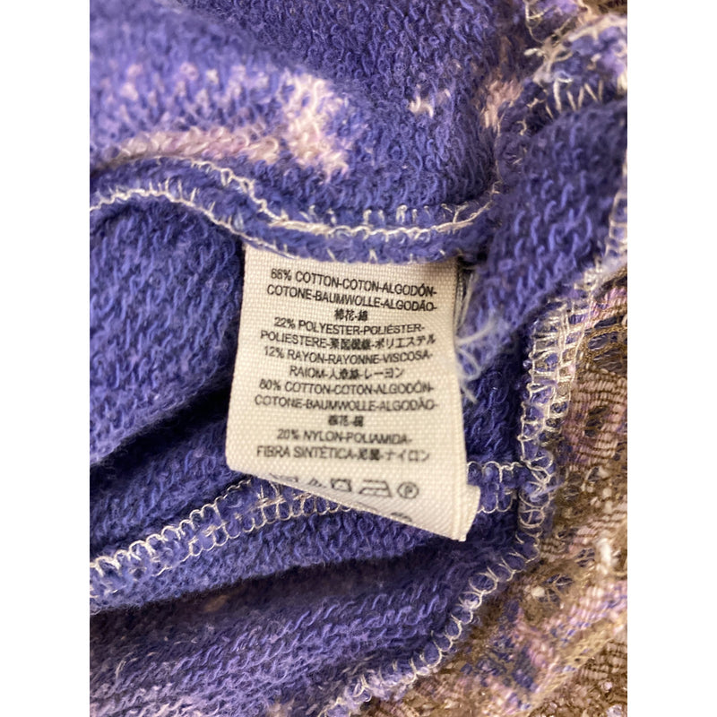 Free People Poncho Sweater Boho Chic Poncho With Lace Tie-Dye Patterns