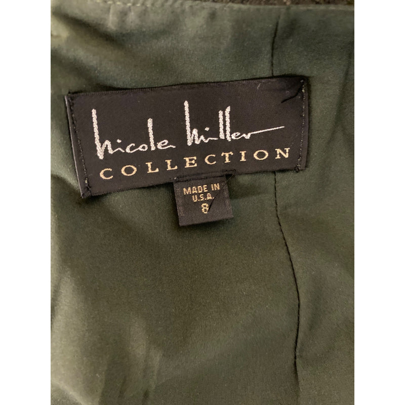 Nicole Miller Collection Black Ruched Pencil Skirt Size 8