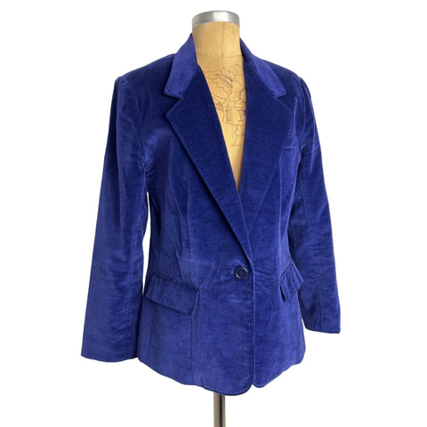 RLM Authentic Vintage Electric Indigo Blue Women Velvet Jacket  14 Made in Japan