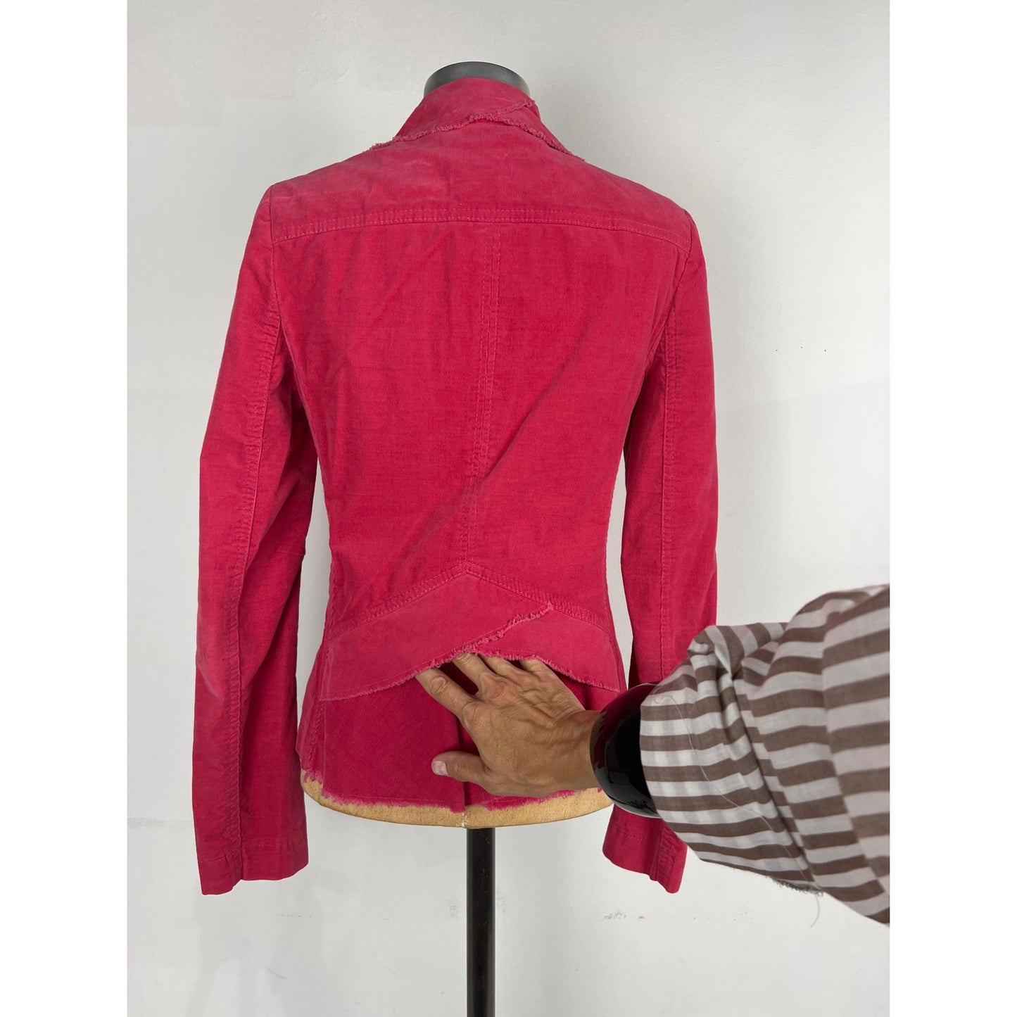 Tom K Nguyen Dusty Pink Red Rose Blazer Jacket Authentic Vintage Nordstrom Top